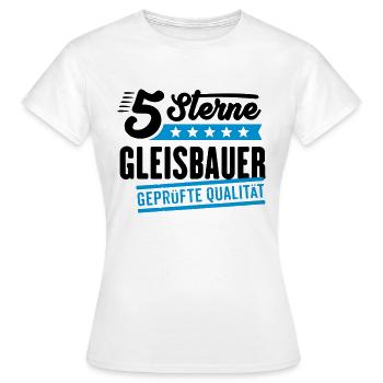 5Sterne Gleisbauer - Frauen T-Shirt - Weiß - Vorne - AI Model Female 172 dark (172cm)