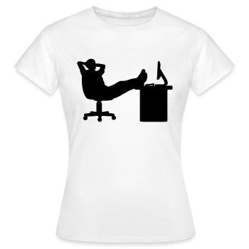 Boss relax - Frauen T-Shirt - Weiß - Vorne - AI Model Female 172 dark (172cm)