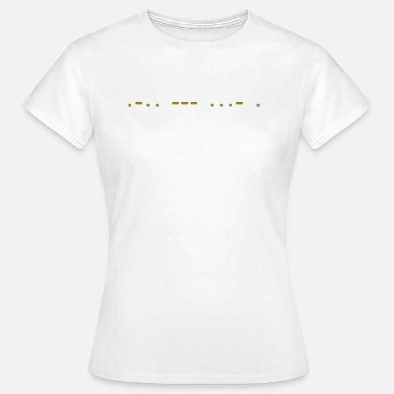 Morse Code Love 3D t - Frauen T-Shirt - Weiß
