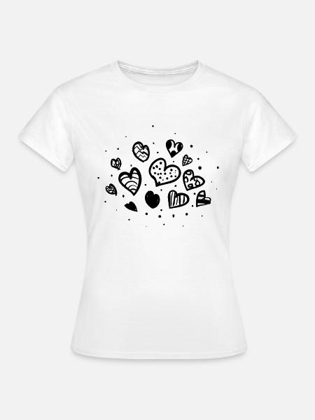 Hearts everywhere - Women's T-Shirt - white