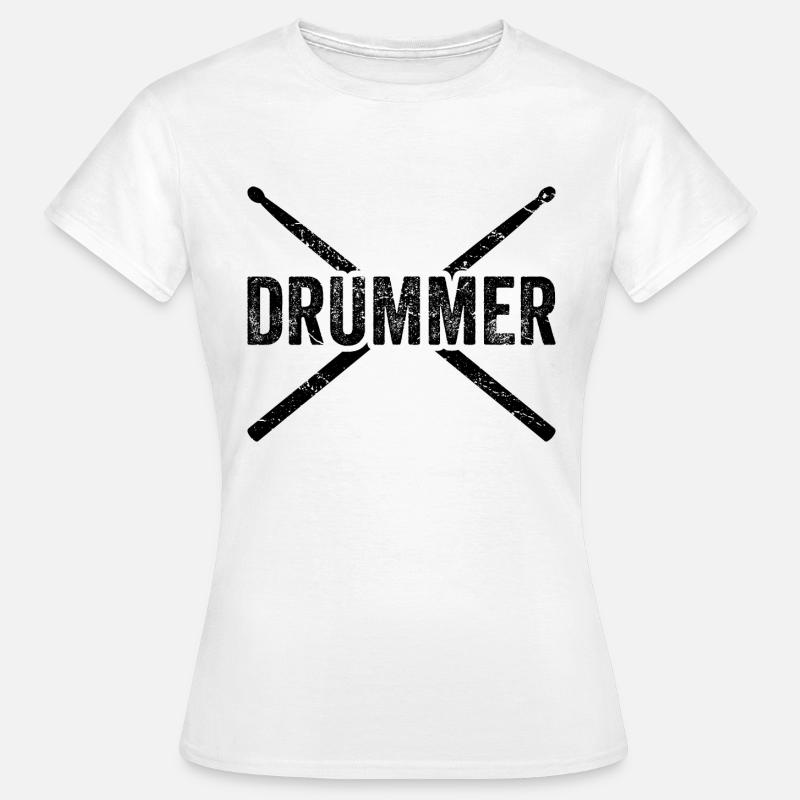 DRUMMER drummer drummer gift - Women's T-Shirt - white