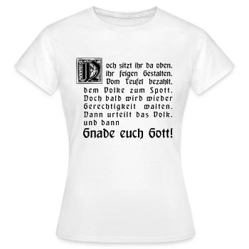 grâce à Dieu ★ ★ vecteur de propagation Esprit - T-shirt Femme - blanc - Devant - AI Model Female 172 dark (172cm)