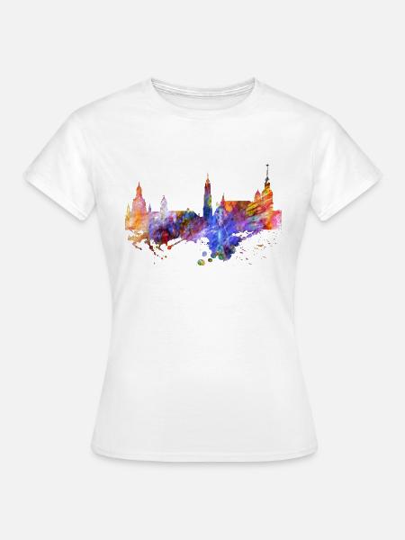 Dresden Skyline - Frauen T-Shirt - Weiß