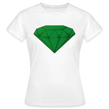 green gem - Women's T-Shirt - white - Front - AI Model Female 172 dark (172cm)