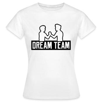 logo dream team 2 amis équipe couple brueder handsc - T-shirt Femme - blanc - Devant - AI Model Female 172 dark (172cm)