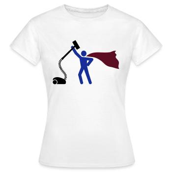 Staub saugen HEH 3 farb Vektor - Frauen T-Shirt - Weiß - Vorne - AI Model Female 172 dark (172cm)