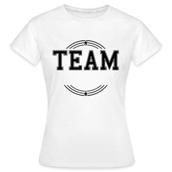 Team Kreis Présentation Personalisable propre texte - T-shirt Femme - blanc - Devant - AI Model Female 172 dark (172cm)
