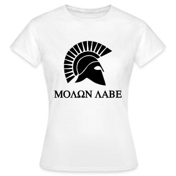 Casque Molon Labe Sparta Spartan Spartacus - T-shirt Femme - blanc - Devant - AI Model Female 172 dark (172cm)
