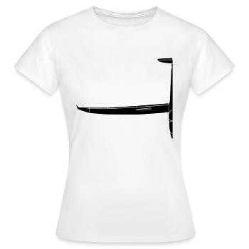 arcus Segelflugzeug Segelfliegen Segelflieger - Frauen T-Shirt - Weiß - Vorne - AI Model Female 172 dark (172cm)