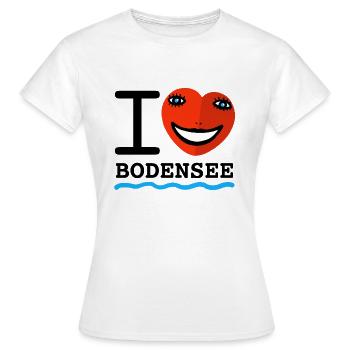 Lac de Constance Amour - T-shirt Femme - blanc - Devant - AI Model Female 172 dark (172cm)