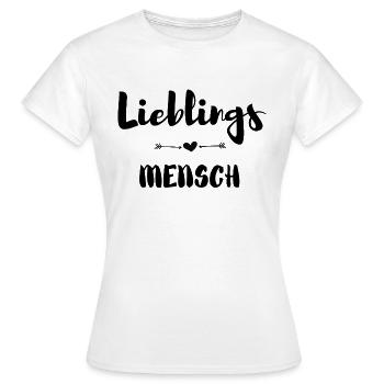Lieblingsmensch Valentinstag Freund Freundin - Frauen T-Shirt - Weiß - Vorne - AI Model Female 172 dark (172cm)