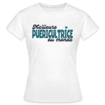 la meilleure puéricultrice au monde - T-shirt Femme - blanc - Devant - AI Model Female 172 dark (172cm)