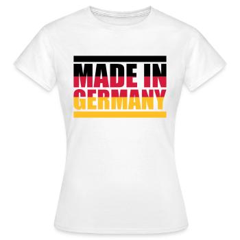 Fabriqué en Allemagne - T-shirt Femme - blanc - Devant - AI Model Female 172 dark (172cm)