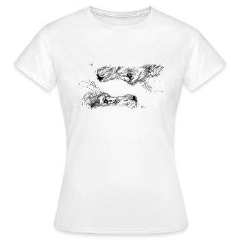 Double lion - T-shirt Femme - blanc - Devant - AI Model Female 172 dark (172cm)