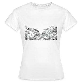 Fels - Frauen T-Shirt - Weiß - Vorne - AI Model Female 172 dark (172cm)