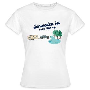 Richtung Schweden - Frauen T-Shirt - Weiß - Vorne - AI Model Female 172 dark (172cm)