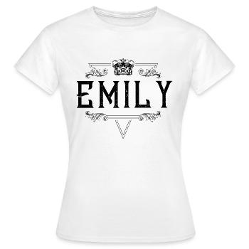 Emily Name - Frauen T-Shirt - Weiß - Vorne - AI Model Female 172 dark (172cm)