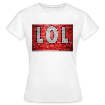 Lol Graffiti Mur de briques - T-shirt Femme - blanc - Devant - AI Model Female 172 dark (172cm)