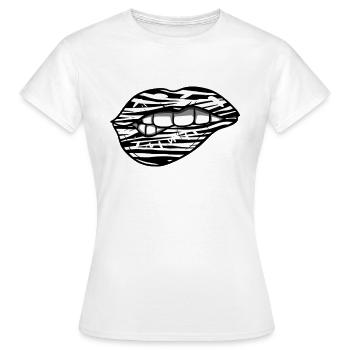Colorez les lèvres! - T-shirt Femme - blanc - Devant - AI Model Female 172 dark (172cm)