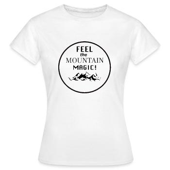 Ressentez la magie de la montagne! - T-shirt Femme - blanc - Devant - AI Model Female 172 dark (172cm)