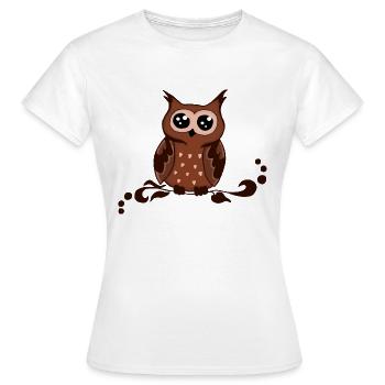alles Eule braun - Frauen T-Shirt - Weiß - Vorne - AI Model Female 172 dark (172cm)