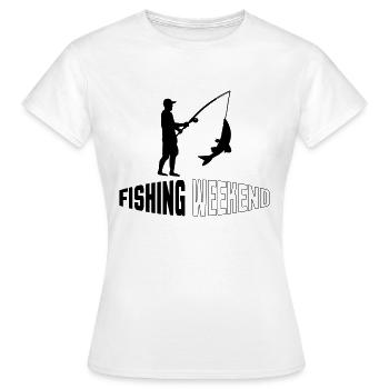 Fishing Weekend - Women's T-Shirt - white - Front - AI Model Female 172 dark (172cm)