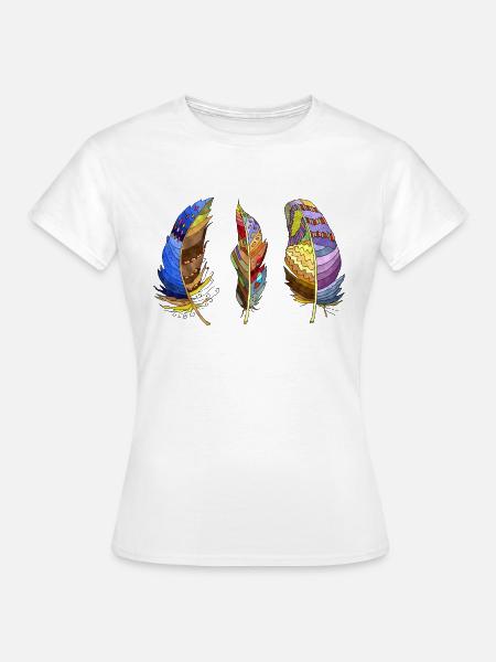 Feder - Frauen T-Shirt - Weiß