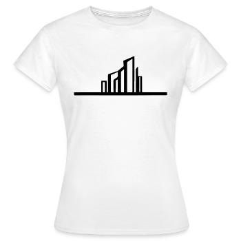 Stadt Vektor Geschenkidee - Frauen T-Shirt - Weiß - Vorne - AI Model Female 172 dark (172cm)