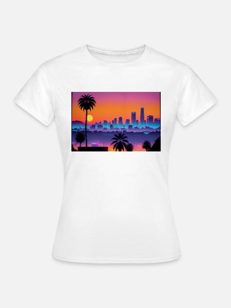 Sunset City - Frauen T-Shirt - Weiß