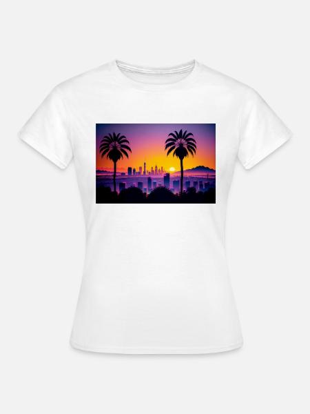 Sunset City - Frauen T-Shirt - Weiß