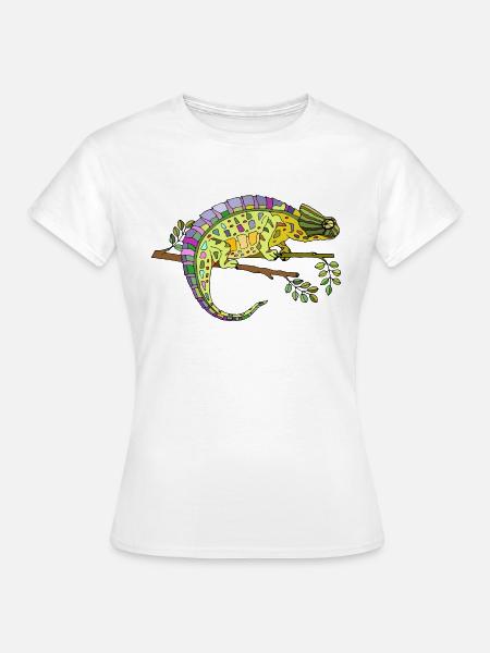 Chamäleon - Frauen T-Shirt - Weiß