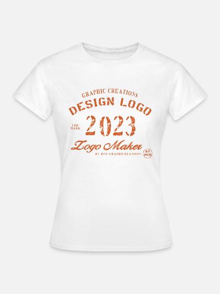 Log Orange - Frauen T-Shirt - Weiß