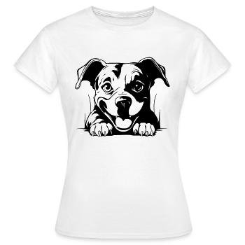 Staffordshire Bull Terrier - Women's T-Shirt - white - Front - AI Model Female 172 dark (172cm)