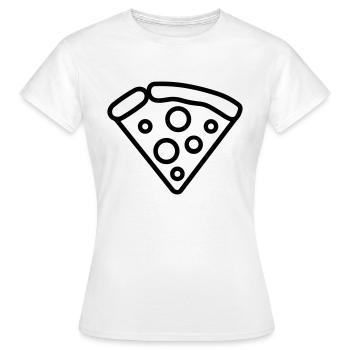 Pizza slice - Women's T-Shirt - white - Front - AI Model Female 172 dark (172cm)