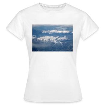 Formations nuageuses et Alpes près de la Zugspitze - T-shirt Femme - blanc - Devant - AI Model Female 172 dark (172cm)