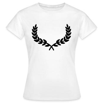 Lorbeerkranz unter - Frauen T-Shirt - Weiß - Vorne - AI Model Female 172 dark (172cm)