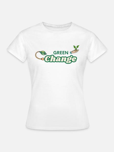 Green Change - Frauen T-Shirt - Weiß