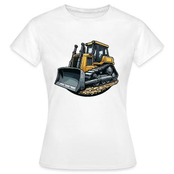 Planierraupe groß - Frauen T-Shirt - Weiß - Vorne - AI Model Female 172 dark (172cm)