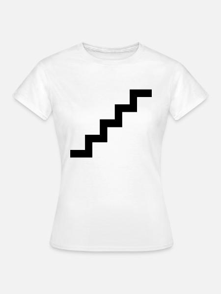 Schwarze Treppe - Frauen T-Shirt - Weiß