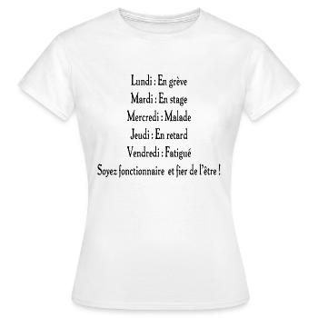 fonctionnaire - T-shirt Femme - blanc - Devant - AI Model Female 172 dark (172cm)