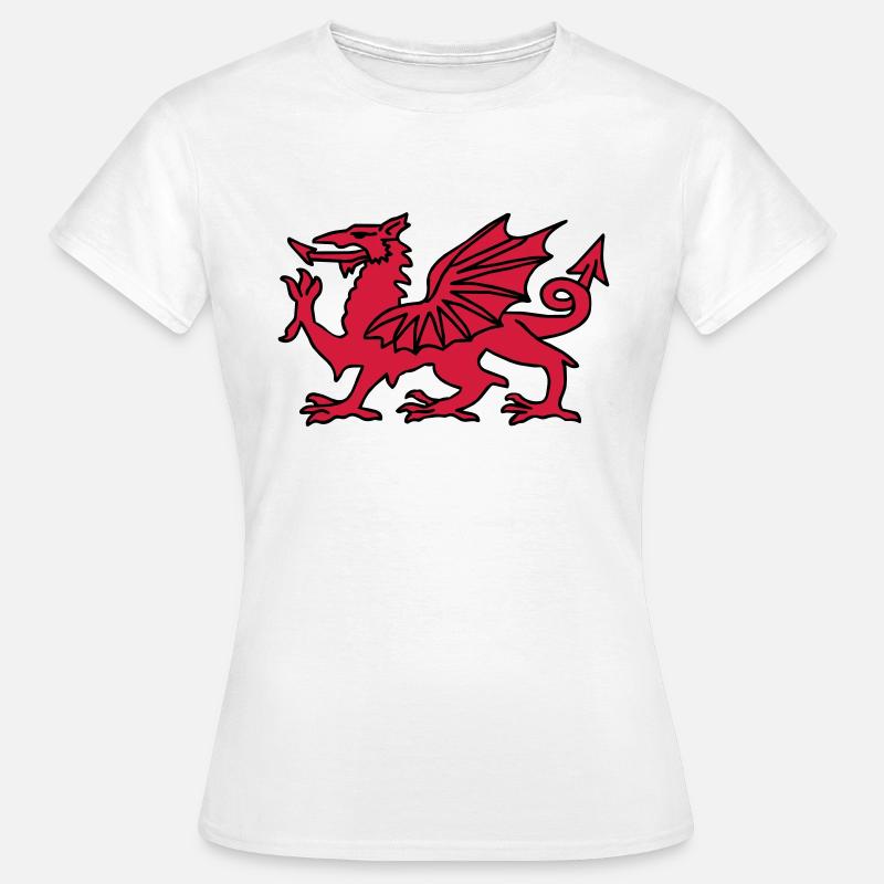 Welsh Dragon - Women's T-Shirt - white