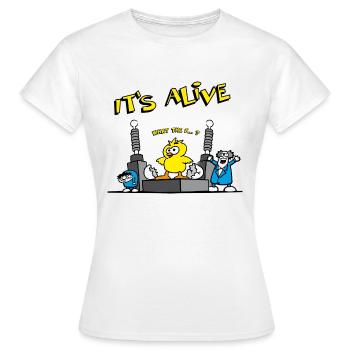 its_alive_chick_b - Women's T-Shirt - white - Front - AI Model Female 172 dark (172cm)