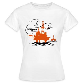 Forties Oil Rig Platform North Sea Aberdeen - Women's T-Shirt - white - Front - AI Model Female 172 dark (172cm)