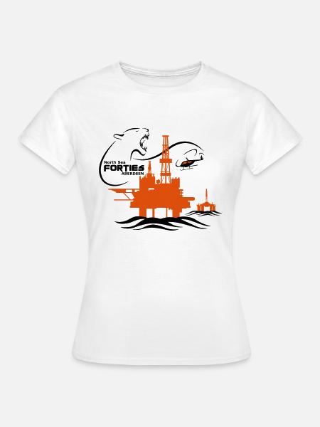 Forties Oil Rig Platform North Sea Aberdeen - Women's T-Shirt - white