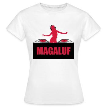 DJ Girl Sexy Magaluf Mallorca - T-shirt Femme - blanc - Devant - AI Model Female 172 dark (172cm)