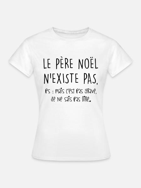 père noel - T-shirt Femme - blanc