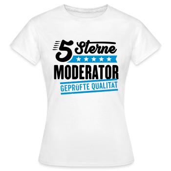 5Sterne Moderator - Frauen T-Shirt - Weiß - Vorne - AI Model Female 172 dark (172cm)
