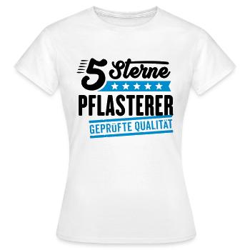 5Sterne Pflasterer - Frauen T-Shirt - Weiß - Vorne - AI Model Female 172 dark (172cm)