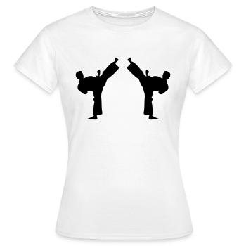 high kicks - Frauen T-Shirt - Weiß - Vorne - AI Model Female 172 dark (172cm)