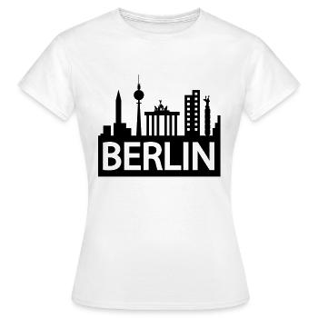 berlin horizon - T-shirt Femme - blanc - Devant - AI Model Female 172 dark (172cm)
